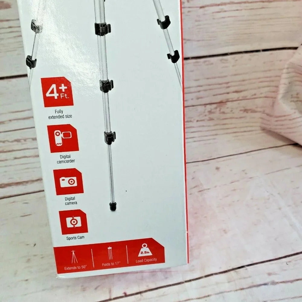 Merkury Innovations Camera/Camcorder Extendable Black Tripod 50